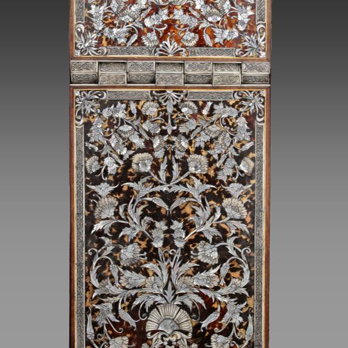 AN OTTOMAN WOOD, MOTHER-OF-PEARL AND TORTOISE INLAID QURAN STAND, TURKEY, 19TH E&hellip;