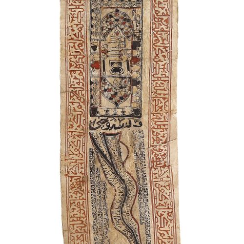 A TALISMANIC SCROLL, ANDALUSIA, 11TH-12TH CENTURY Arabic manuscript on paper, wr&hellip;