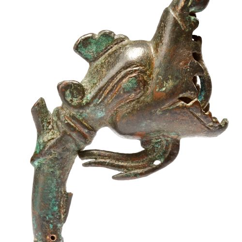 A SAFAVID BRONZE FINIAL, PERSIA, 17TH CENTURY Possibly from an ‘ alam, in the fo&hellip;