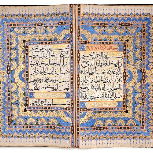 A LARGE KASHMIRI QURAN AMMA JUZ 30TH BY MUHAMMAD FADL AL-AFGHANI, 20TH CENTURY A&hellip;