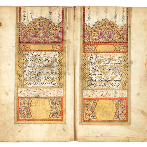 A FINE ILLUMINATED OTTOMAN QURAN, TURKEY, LATE 18TH CENTURY Corán completo, manu&hellip;
