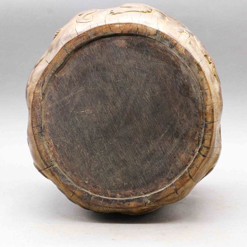 Porte pinceau (bitong) en bois précieux, possiblement en huanghuali, avec belle &hellip;