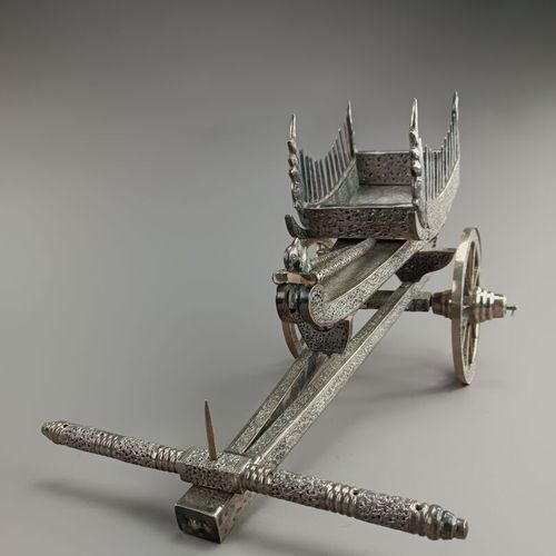 Null VIETNAM or THAILAND.
Curious silver cart 
Decorated on each side with openw&hellip;