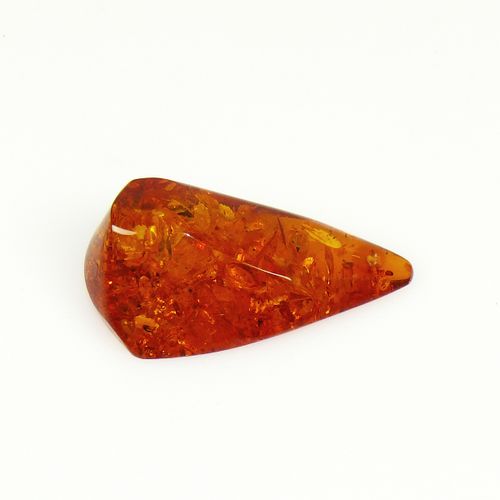 Null Amber drop shape with numerous inclusions; at the upper edge with drilled, &hellip;