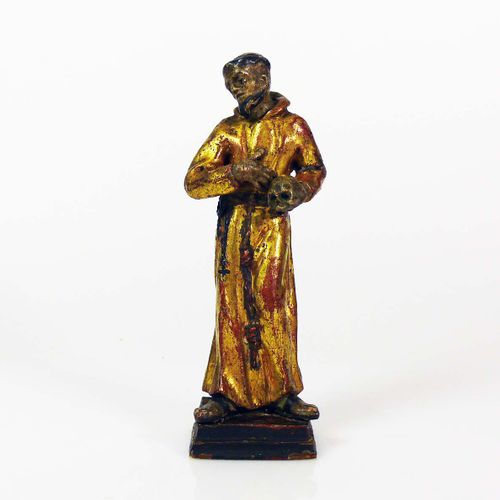 Null St. Francis of Assisi (18th/19th c.) Wood, full-round carved in gilded vers&hellip;