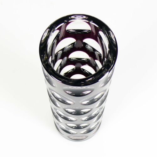 Null Vase (2.H.20.Jh.) runder Korpus; dickwandiges Glas mit violettfarbenem Über&hellip;