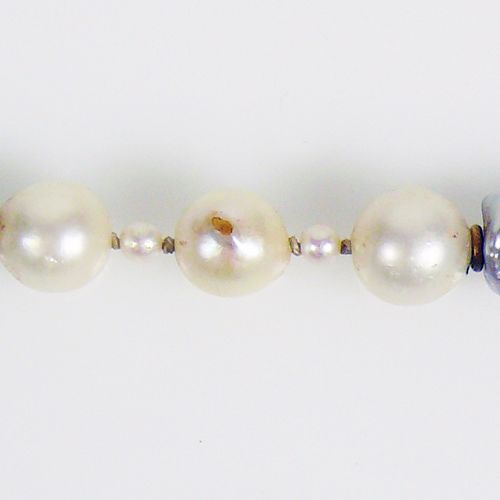Null Collana di perle coltivate grigie e bianche; con distanziatori e chiusura i&hellip;