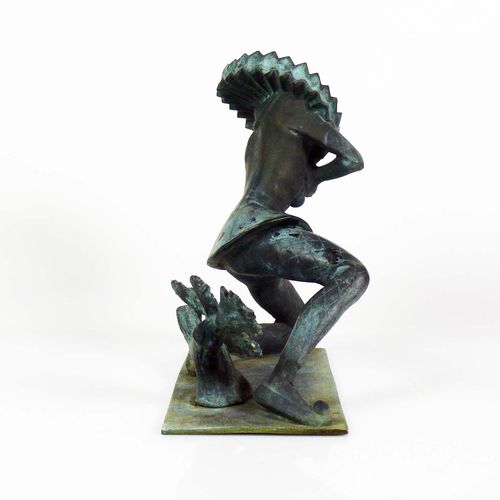 Null Hub, Emil (Frankfurt 1876 - 1954) ''''Harlekin''; ca. 1920; bronce, patinad&hellip;