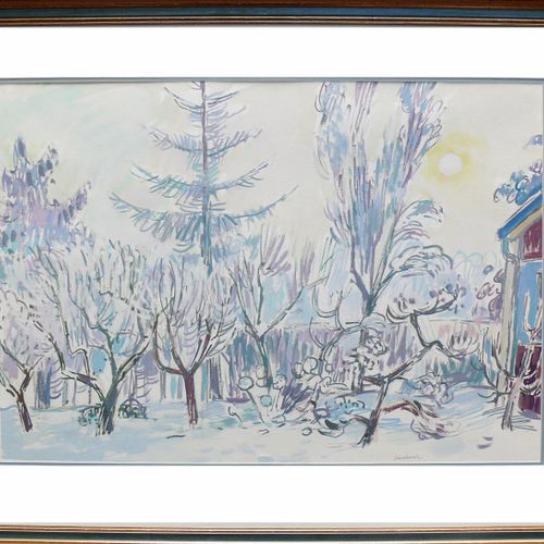 Null Sauerbruch, Hans (1910 Marburg - 1996 Constance) "'Tree-lined Garden'"在寒风中；&hellip;