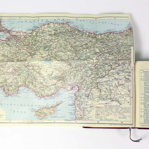 Null Baedeker's Constantinople and Asia Minor; 有许多折页、折叠的地图；Leipzig 1914年版；状况良好。