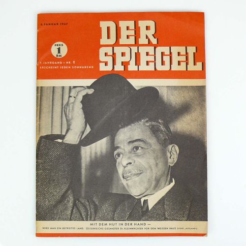Null Der Spiegel 1. Jahrgang Nr. 1; 4. Januar 1947; guter Zustand; 24 Seiten plu&hellip;