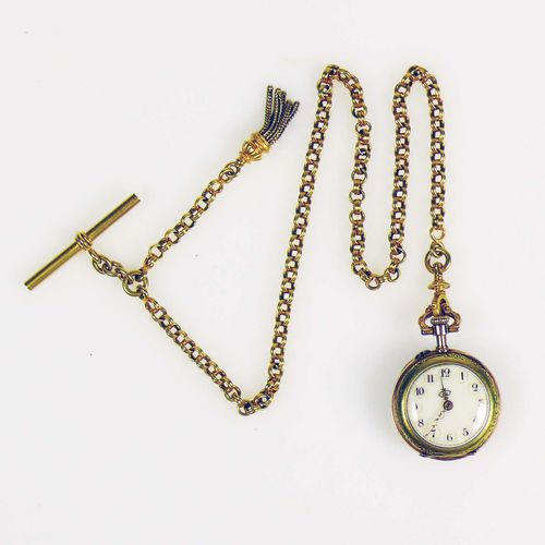 Null Reloj de bolsillo de señora Caja con guardapolvo y cadena de reloj en GG de&hellip;
