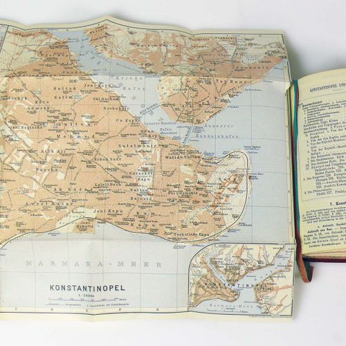 Null Baedeker's Constantinople and Asia Minor; 有许多折页、折叠的地图；Leipzig 1914年版；状况良好。