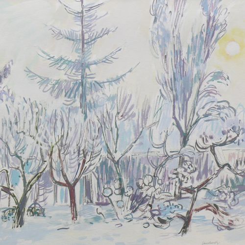 Null Sauerbruch, Hans (1910 Marburg - 1996 Constance) ''Jardin bordé d'arbres'' &hellip;