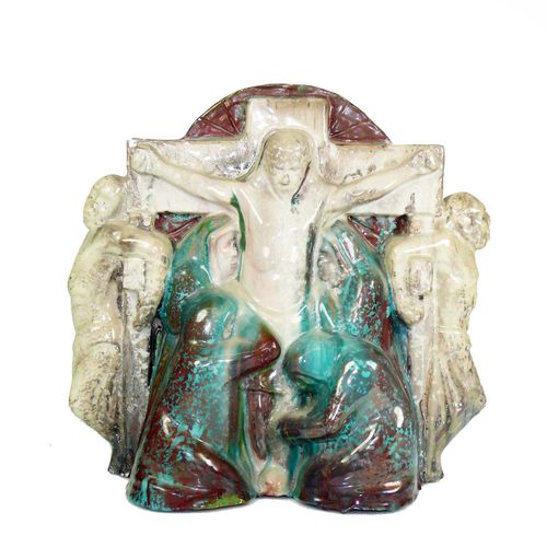 Null Crucifixion group (probably Karlsruhe, 1st half of 20th century) Majolica; &hellip;