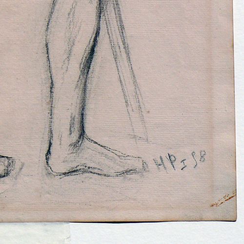 Null Purrmann, Hans (1880 Speyer - 1966 Basilea) ''Joven de pie con bastón''; vi&hellip;