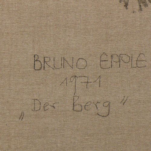 Null Epple, Bruno (1931 Rielasingen) ''The Mountain''; 前景是拿着镰刀的农民；油画/彩色；左下方有签名和日&hellip;