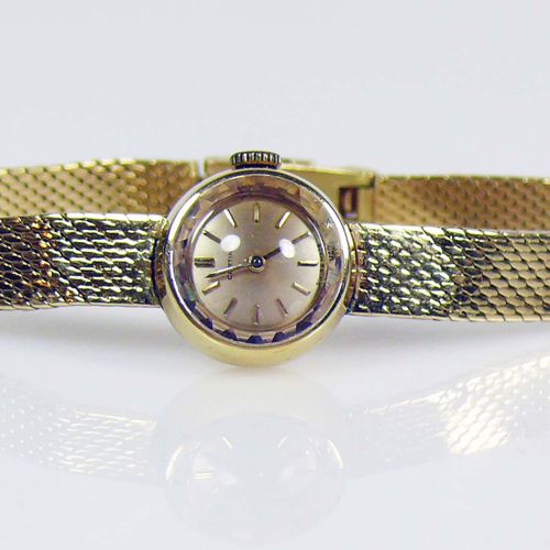 Null Ladies' wristwatch 18ct GG case and braided bracelet; CERTINA; gross weight&hellip;