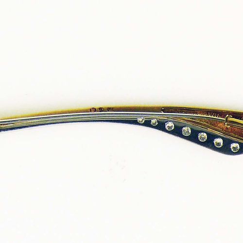 Null Bar brooch (Carl Bucherer/CH) 18ct GG and WG; star tail shape; set with 7 b&hellip;