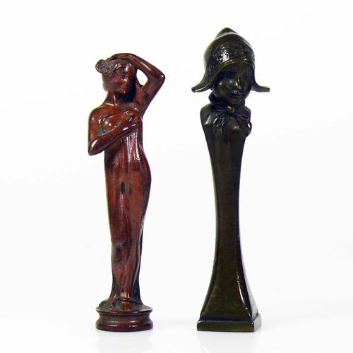 Null 2 div. Petschaften (um 1900) Bronze; dunkelgrün und braun patiniert; Bodenu&hellip;