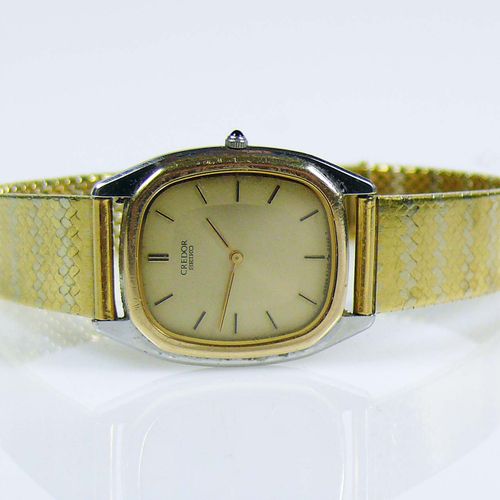 Null Ladies' wristwatch fine bracelet in 18ct GG and WG; case steel; gross weigh&hellip;