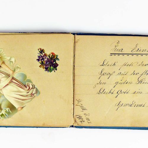 Null Album de poésie (1903 - 1908) Reliure Art nouveau ; feuilles partiellement &hellip;