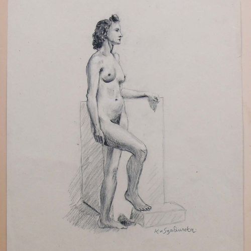 Null Szadurska, Kasia von (1876 Moscow - 1942 Meersburg/Überlingen) "'站立的女性裸体'；右&hellip;