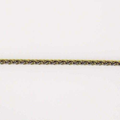Null 项链18ct GG；辫子装饰；11.3克；长：45厘米
