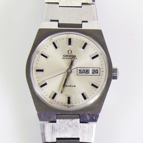 Null Reloj de pulsera OMEGA de caballero con caja de acero y brazalete de eslabo&hellip;