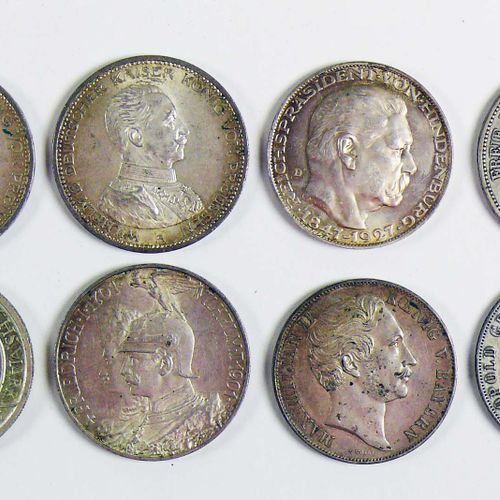 Null Collezione di monete 48x 10 Mark Olympia 1973; 4x 5 Mark (Theodor Fontane, &hellip;