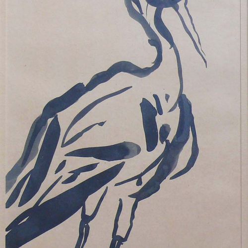 Null Breinlinger, Hans (Konstanz 1888 - 1963) ''Storch''; Tuschezeichnung; monog&hellip;