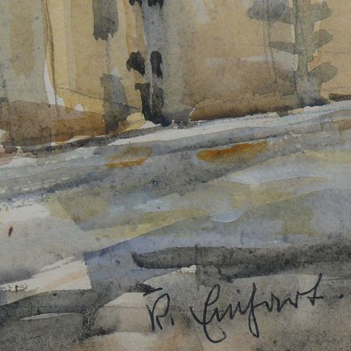 Null Einhart, Karl (1884 Constance - 1967 Freiburg) "'Meersburg港的景色'"；水彩画；右下角签名；&hellip;
