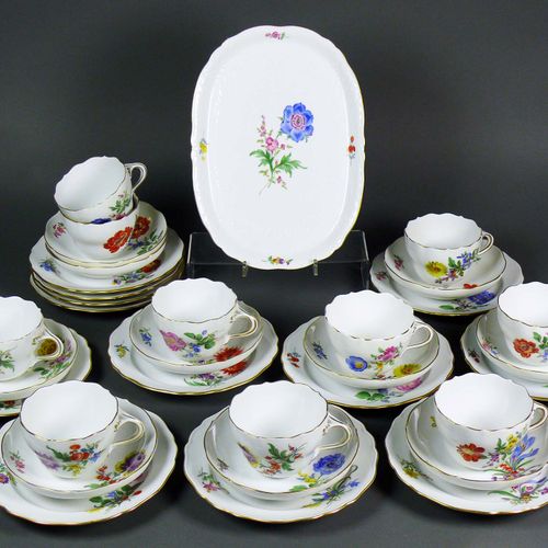 Null Coffee service (Meissen, 2nd half of 20th century) coloured floral decor wi&hellip;