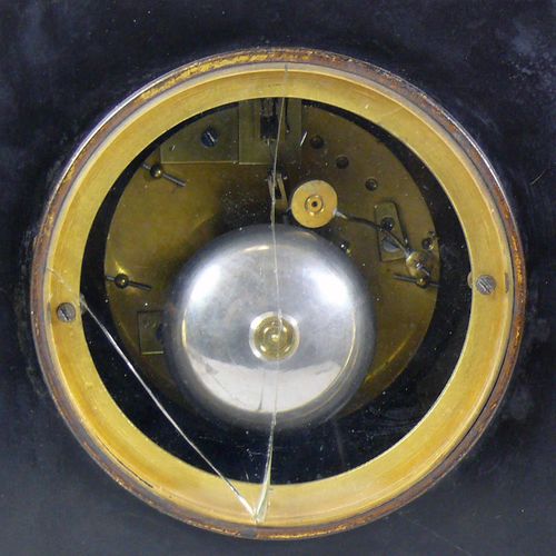 Null Reloj de chimenea (Francia, c. 1875) caja de pizarra negra; esfera de esmal&hellip;