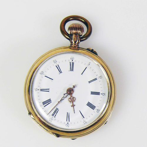 Null Reloj de bolsillo (s. XIX) Caja de GG de 14 ct; tapa de polvo metálica; esf&hellip;
