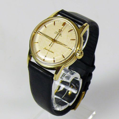 Null OMEGA Seamaster wristwatch; automatic; steel/gold 14ct; leather strap; dial&hellip;