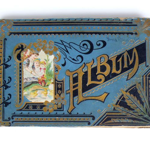 Null Poetry album (1903 - 1908) Art Nouveau binding; leaves partly loose;