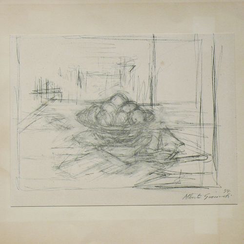 Null 
Giacometti, Alberto (1901 - 1966)

"Still Life with Fruit Bowl"; lithograp&hellip;