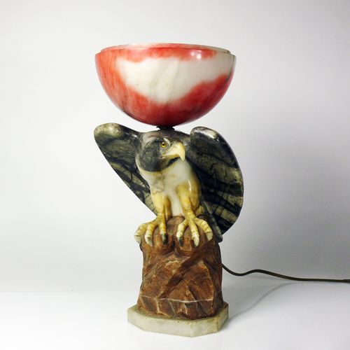 Null 
Commode lamp (probably Vienna, c. 1920).

Bird of prey on naturalistic sto&hellip;