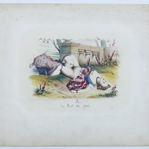 Null 
Erotica (France, 19th c.)

3 div. Erotic depictions as color lithographs; &hellip;