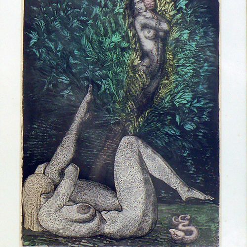 Null 
Fuchs, Ernst (Wien 1930 - 2015 Wien)

"Lilith-Traum der Eva"; Farbradierun&hellip;