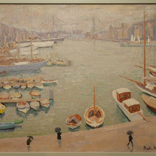 Jac MARTIN FERRIÈRES (1893 1972) 
Le port de Marseille 
Huile sur toile 
Signée &hellip;