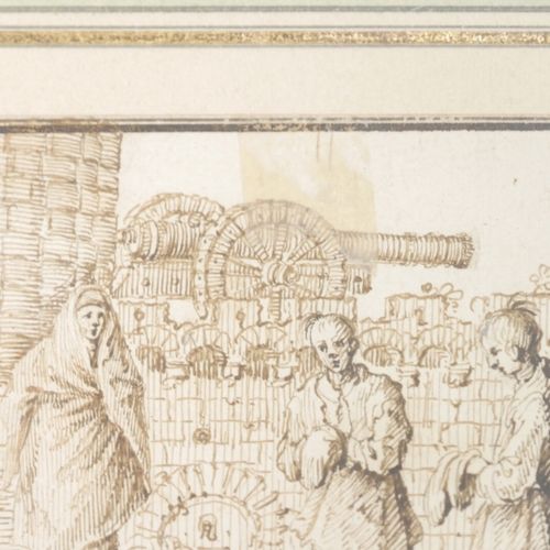 Israël SILVESTRE (1621 1691), attribué à 
Scène orientaliste 
Crayon noir, plume&hellip;