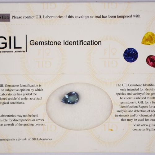 Null Tanzanite sur papier de taille poire de 3.20 carats avec son certificat GIL&hellip;
