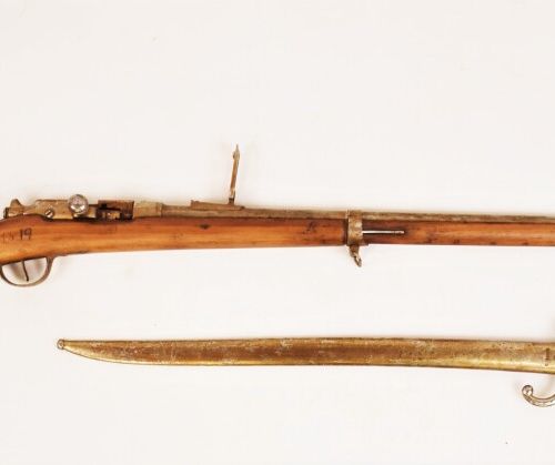 Null Fusil modèle 1866 dit "Chassepot" à canon en acier avec hausse numéroté 158&hellip;