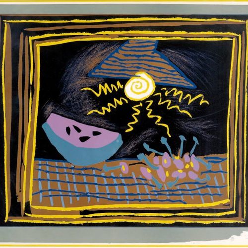 Pablo Picasso (1881-1973) "Nature morte à la pastèque". 1962 ( Bloch 1098, Baer &hellip;