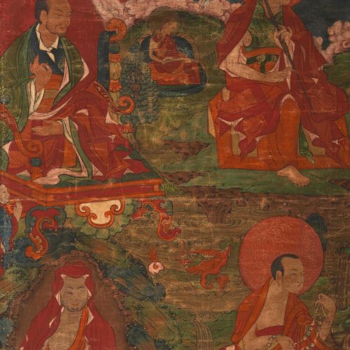 Thangka, Tibet (Chine), XVIIe-XIXe (Tanka - Thanka) Thangka en temple sobre lien&hellip;