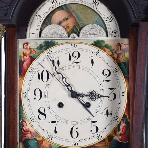 LATE GEORGE III BRASS MOUNTED INLAID MAHOGANY TALL CASE CLOCK, EARLY 19TH CENTUR&hellip;