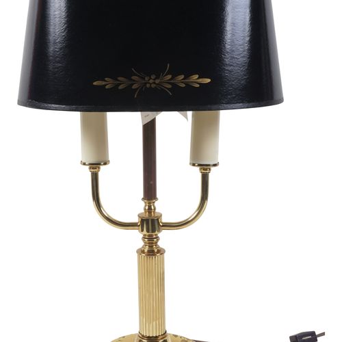 FRENCH BOUILLOTTE BRASS DESK LAMP WITH BLACK TOLE SHADE LAMPE DE BUREAU EN BRASS&hellip;