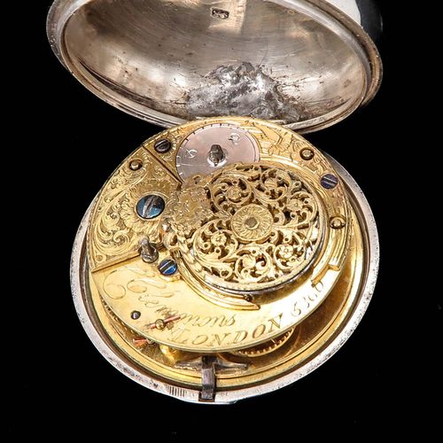 A 19th Century Silver English Pocket Watch Made for the Freemasonry, 54 mm. In d&hellip;